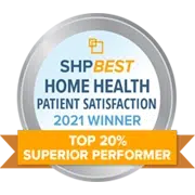 SHP Best Home Health Patient Satisfaction Award 2021